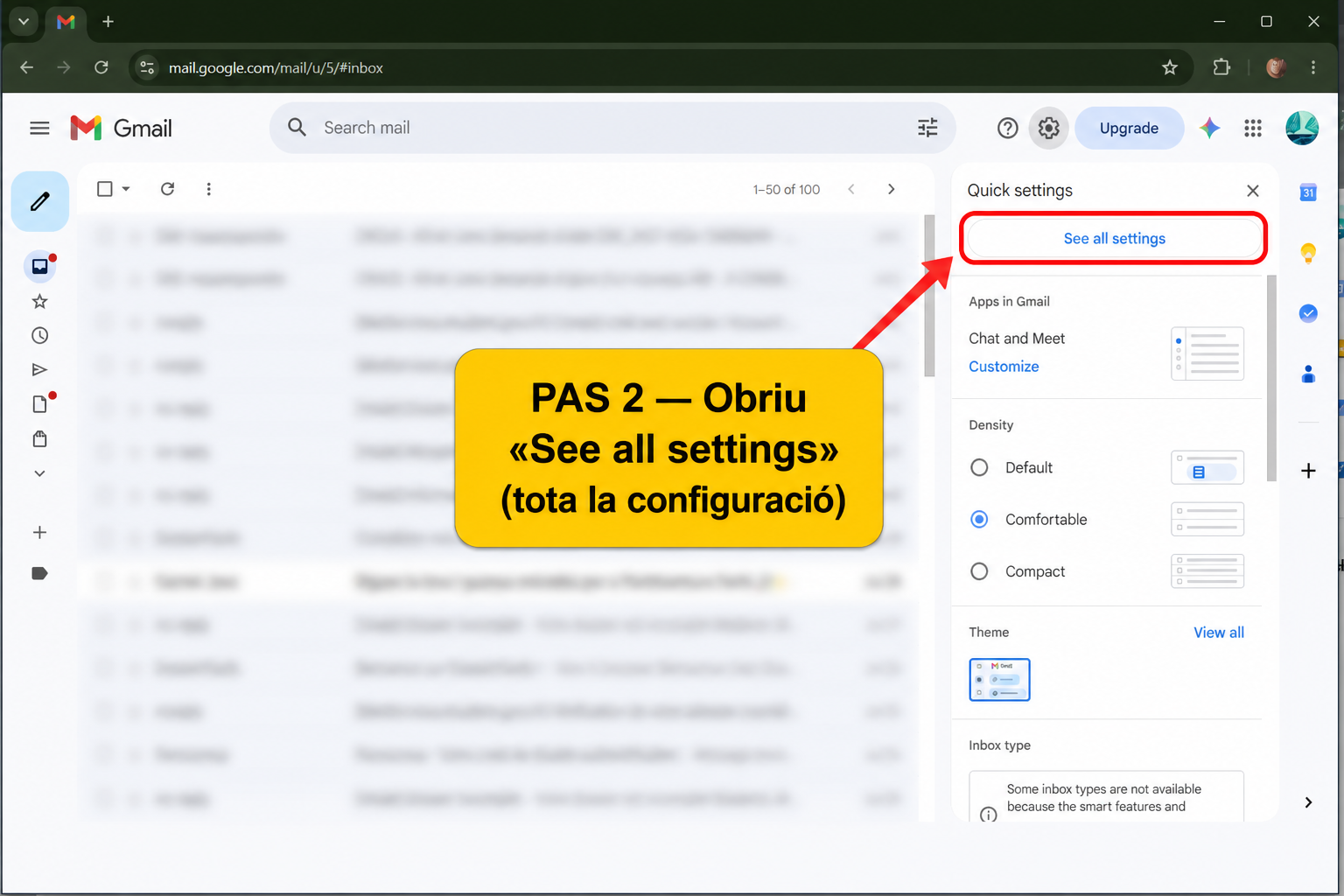 Pas 2: See all settings